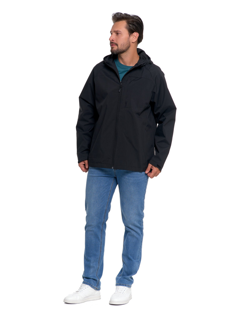 Kurtki i kamizelki - Kurtka przejściowa unisex przeciwdeszczowa CZARNY  - produkt moraj.pl 7