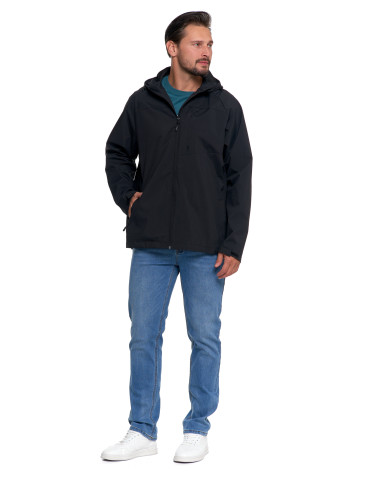 Kurtki i kamizelki - Kurtka przejściowa unisex przeciwdeszczowa CZARNY - produkt 8