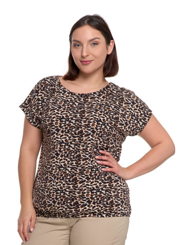 Bluzka damska z krótkim rękawem i wzorem