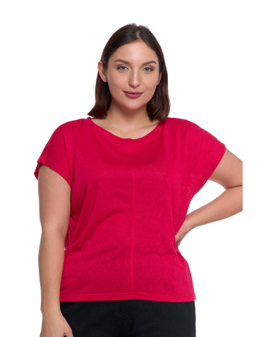 Damska bluzka z krótkim rękawem i luźnym krojem