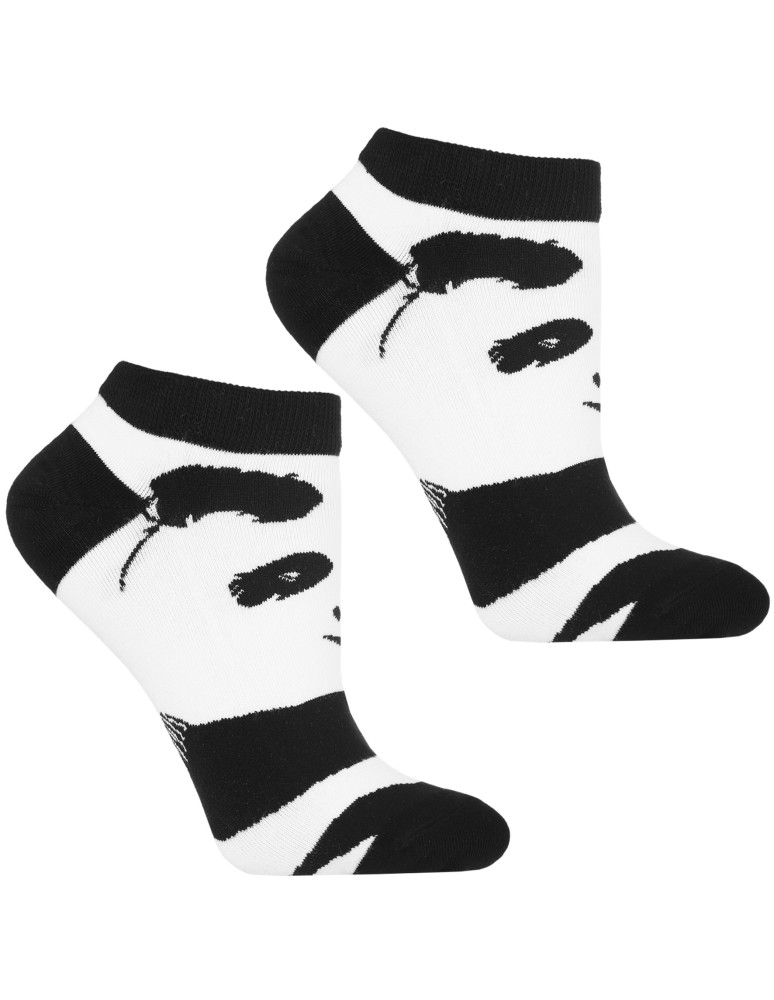 Stopki damskie - Skarpetki damskie stopki w pandę 3-pak WIELOKOLOROWY  - produkt moraj.pl 4