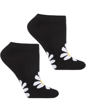 Stopki damskie - Damskie skarpetki stopki w stokrotki 3-pak WIELOKOLOROWY - produkt 3