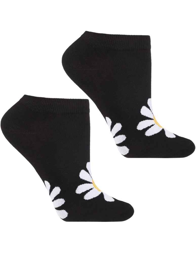 Stopki damskie - Damskie skarpetki stopki w stokrotki 3-pak WIELOKOLOROWY  - produkt moraj.pl 3