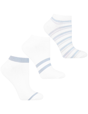Damskie skarpetki stopki w paski 3-pak