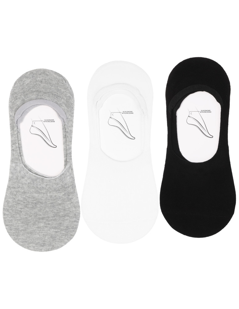 Niskie stopki - Męskie skarpetki stopki niskie 3-pak WIELOKOLOROWY - produkt moraj.pl 1