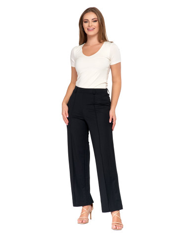 Eleganckie spodnie damskie z prostą nogawką