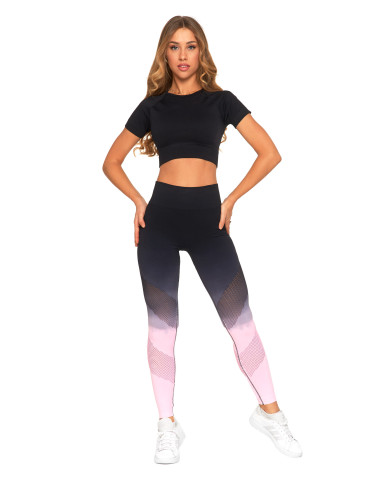 Legginsy damskie - Legginsy damskie push-up z wysokim stanem sportowe GRAFIT - produkt 2
