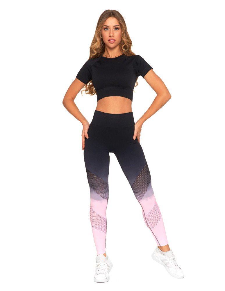 Legginsy damskie - Legginsy damskie push-up z wysokim stanem sportowe GRAFIT  - produkt moraj.pl 2