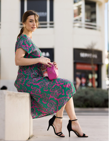 Legginsy damskie - Legginsy kolarki damskie z wysokim stanem i efektem push-up ZIELONY - produkt 9