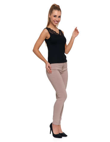 Piżama damska z wiskozy koronką i kieszeniami  - produkt 2