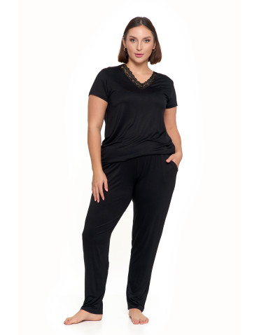 Skarpetki damskie stopki z motywem misia i pasków 3-pak