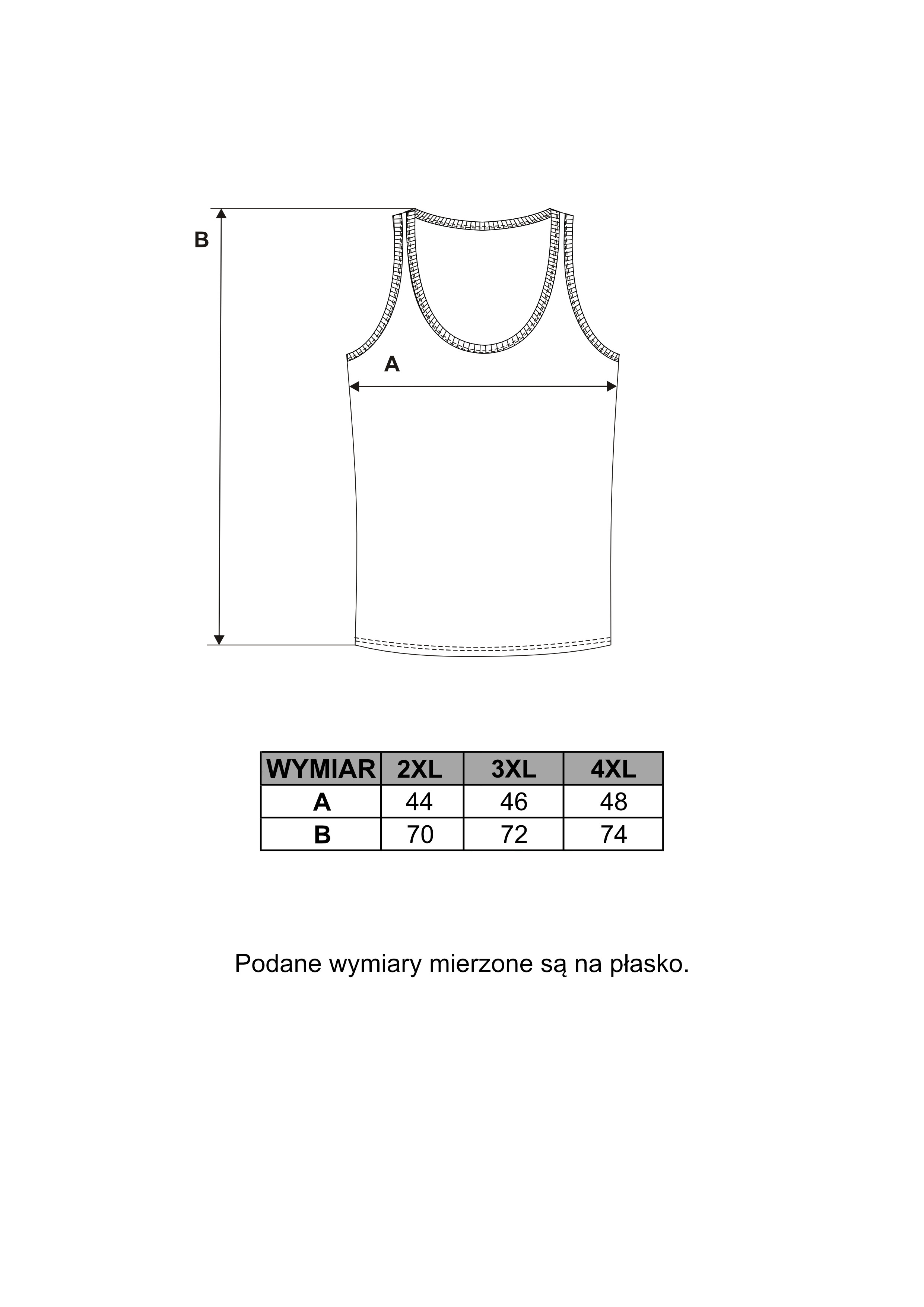 Koszulka damska na ramiączkach Tank-Top bawełniana Plus Size