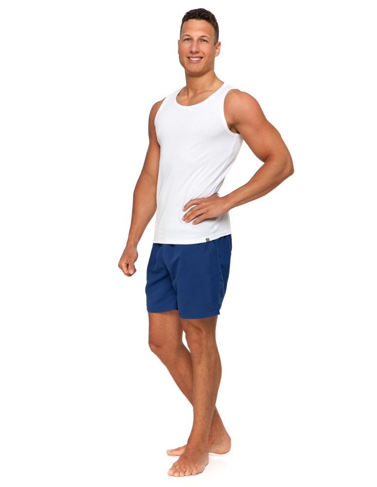 Podkoszulki - Podkoszulka męska bawełniana typu tank top na ramiączkach BIAŁY - produkt moraj.pl 5