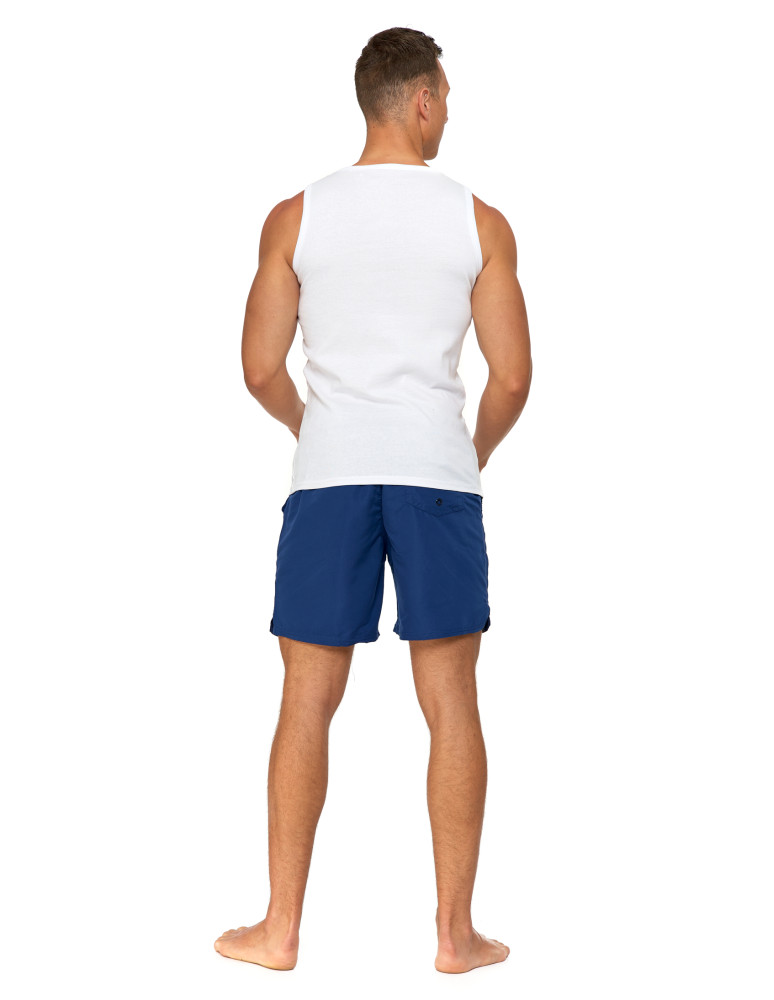 Podkoszulki - Podkoszulka męska bawełniana typu tank top na ramiączkach BIAŁY - produkt moraj.pl 6