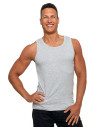 Podkoszulka męska bawełniana typu tank top na ramiączkach JASNY SZARY