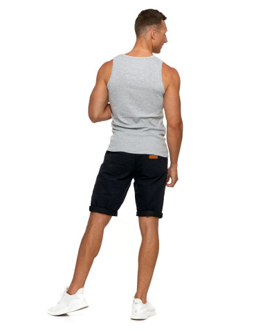 Podkoszulki - Podkoszulka męska bawełniana typu tank top na ramiączkach JASNY SZARY - produkt 5