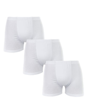Białe majtki bokserki chłopięce bawełniane młodzieżowe 3-pak