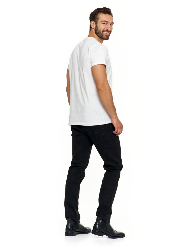 Koszulki i Tank Topy - Koszulka męska T-shirt bawełniana Premium okrągły dekolt BIAŁY  - produkt moraj.pl 7