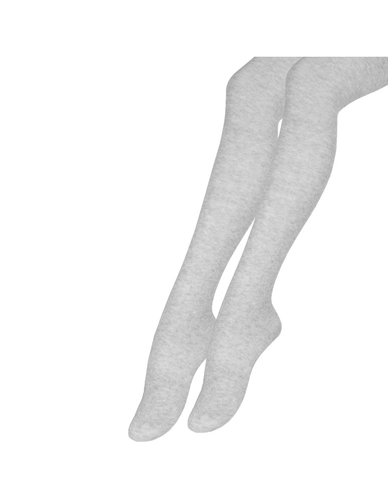 Rajstopy - Rajstopy dziewczęce bawełniane grubsze JASNY SZARY - produkt moraj.pl 1