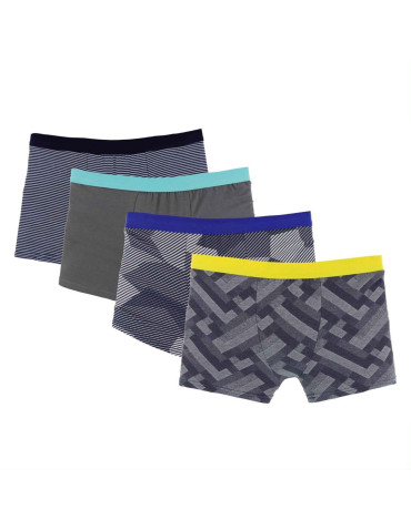 Bokserki chłopięce bawełniane różne wzory 4-pak