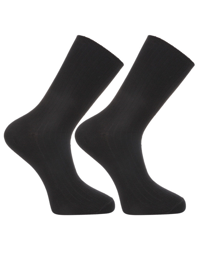 Skarpetki długie - Skarpety męskie długie bezuciskowe nieuciskający ściącz CZARNY - produkt moraj.pl 1