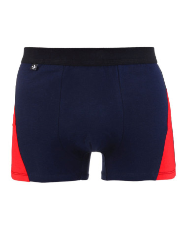 Bokserki dopasowane - Majtki bokserki męskie bawełniane dopasowane klasyczne GRANATOWY - produkt 1