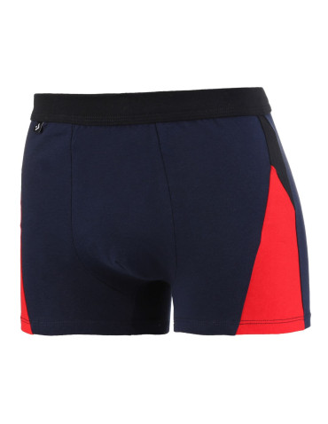 Bokserki dopasowane - Majtki bokserki męskie bawełniane dopasowane klasyczne GRANATOWY - produkt 2