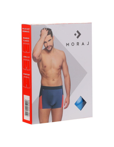 Bokserki dopasowane - Majtki bokserki męskie bawełniane dopasowane klasyczne GRANATOWY - produkt 3