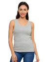 Koszulka damska na ramiączkach Tank-Top bawełniana JASNY SZARY