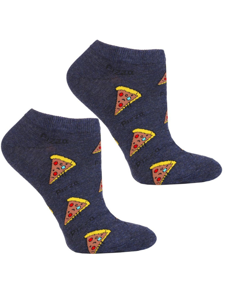 Stopki damskie - Bawełniane damskie skarpetki stopki wzór w jedzenie 3-pak WIELOKOLOROWY - produkt moraj.pl 3