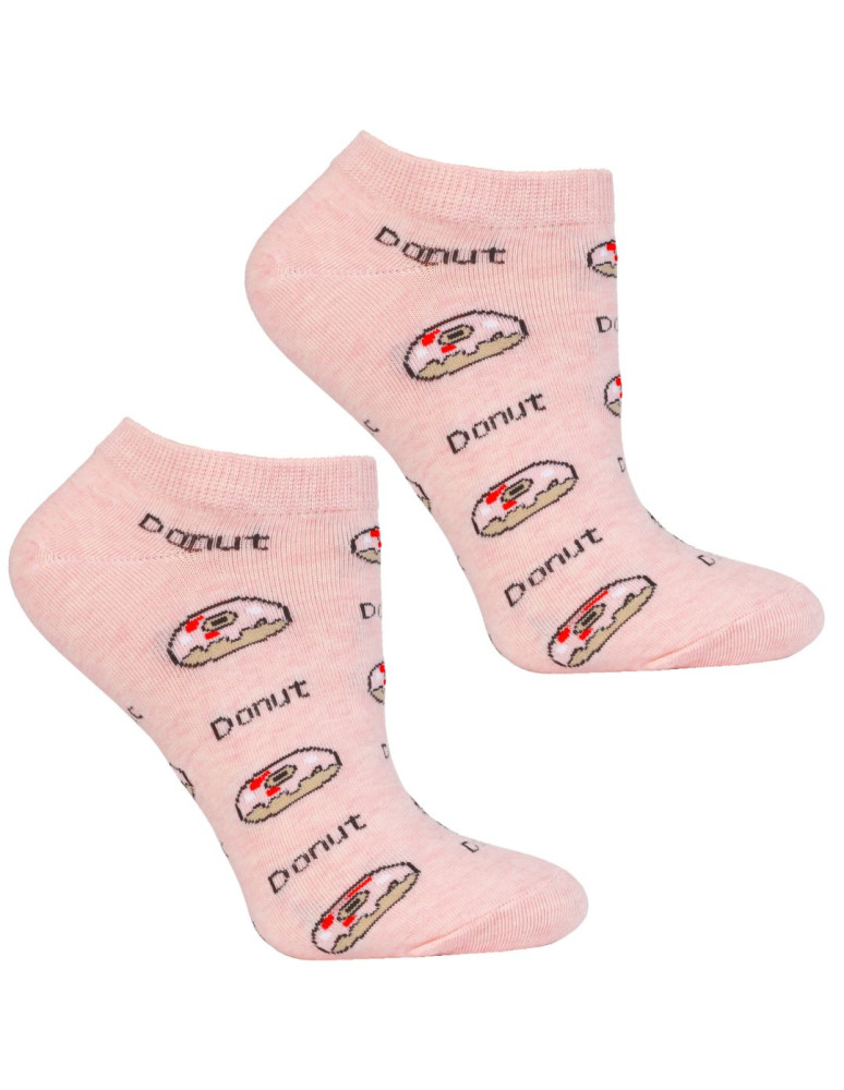 Stopki damskie - Bawełniane damskie skarpetki stopki wzór w jedzenie 3-pak WIELOKOLOROWY - produkt moraj.pl 4