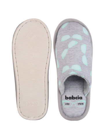 Ciepłe kapcie domowe wsuwane prezent na Dzień Babci