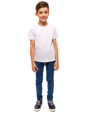 Chłopiec - T-shirt bawełniany młodzieżowy BIAŁY - produkt 3