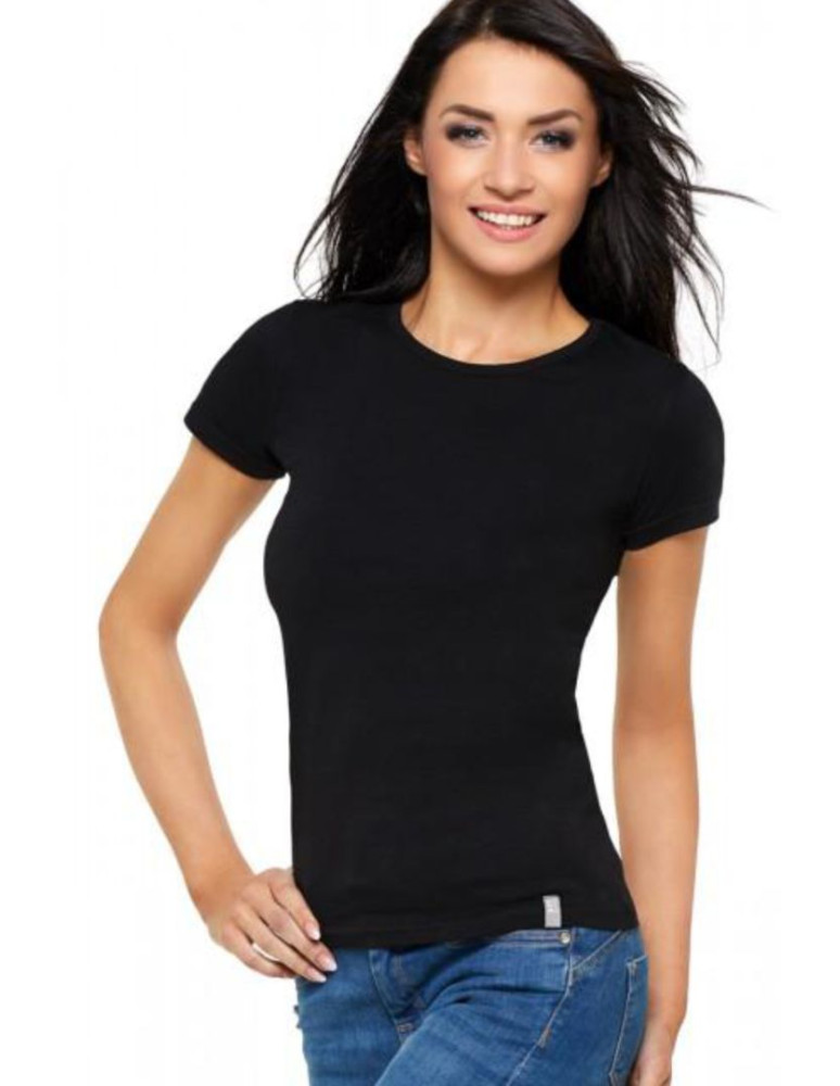 Podkoszulki - Bawełniany podkoszulek damski z krótkim rękawem biały JASNY SZARY - produkt moraj.pl 3