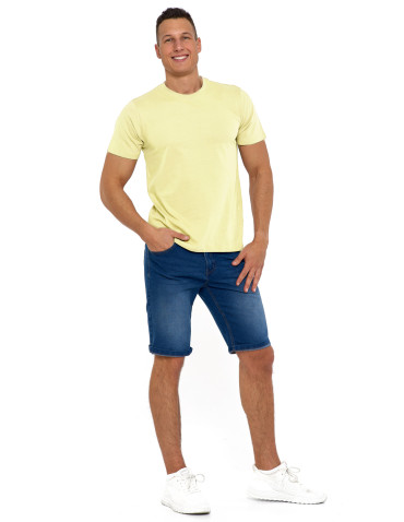 Koszulki i Tank Topy - Koszulka męska bawełniana T-shirt ŻÓŁTY - produkt 2