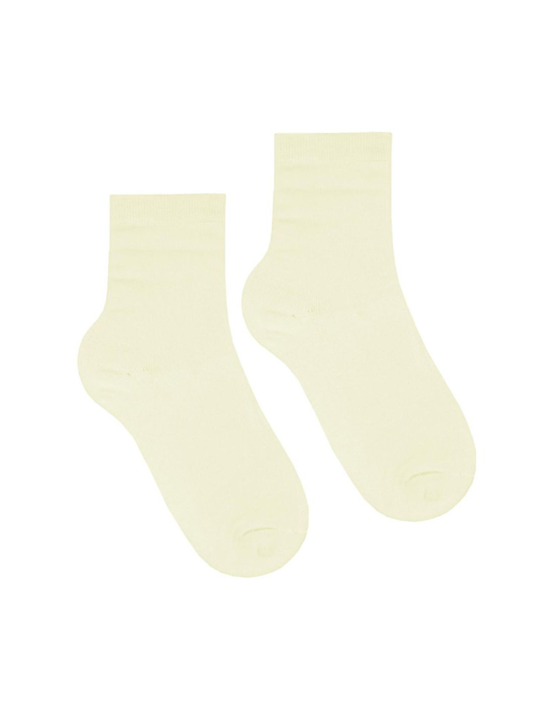 Długie skarpety damskie z wiskozy bambusowej KREMOWY