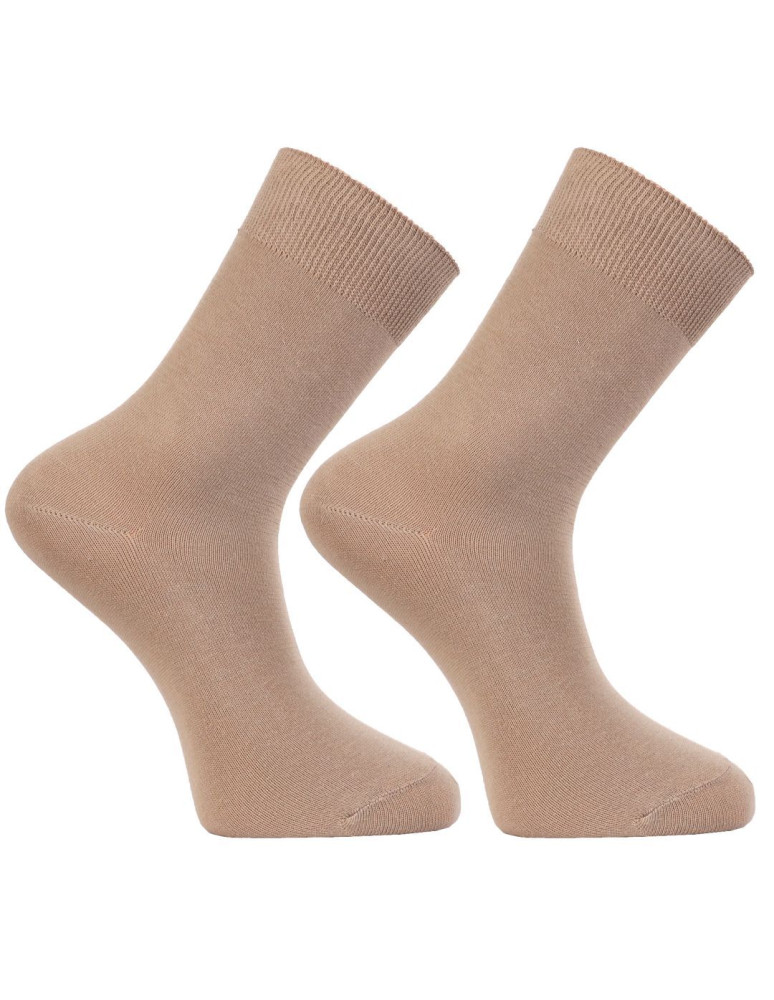 Skarpety męskie długie 100% bawełna BEŻOWY