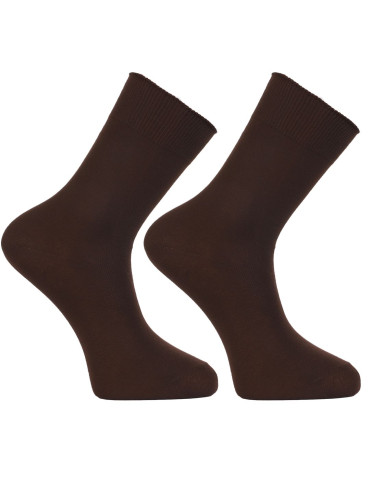Skarpetki długie - Skarpety męskie długie 100% bawełna BRĄZOWY - produkt 1