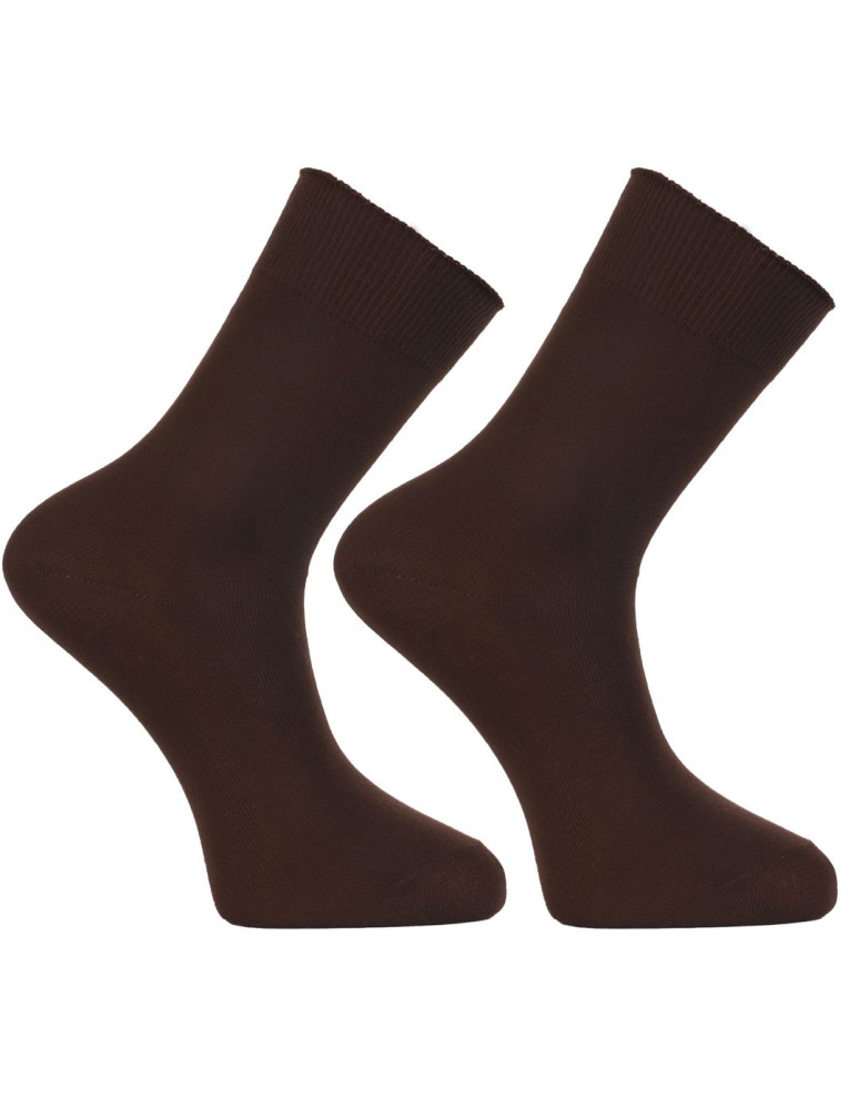 Skarpety męskie długie 100% bawełna BRĄZOWY