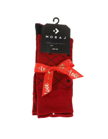 Długie skarpety męskie bawełniane eleganckie w serca 2-pak  - produkt 2