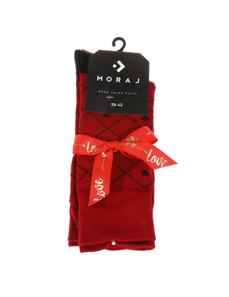 Skarpetki długie - Długie skarpety męskie bawełniane eleganckie w serca 2-pak WIELOKOLOROWY - produkt moraj.pl 2