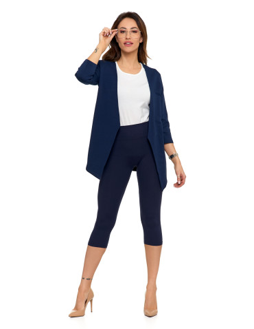 Legginsy damskie - Klasyczne legginsy 3/4 damskie peach touch GRANATOWY - produkt 6