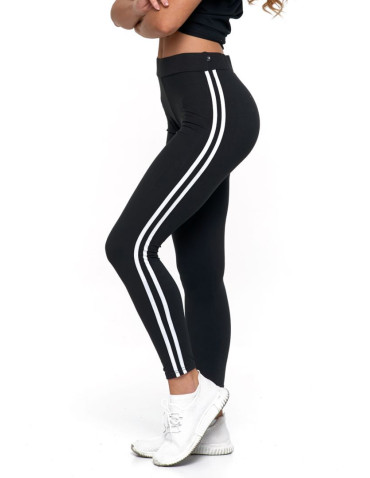 Legginsy damskie z lampasami typu peach touch