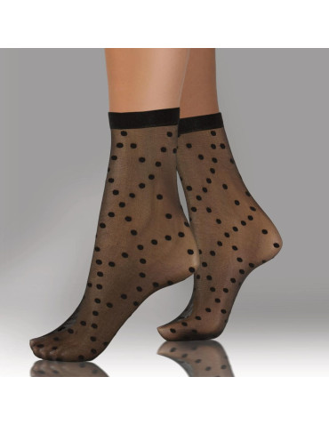 Skarpetki - Skarpetki rajstopowe coco kropeczki CZARNY - produkt 3