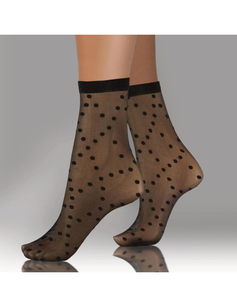 Skarpetki - Skarpetki rajstopowe coco kropeczki CZARNY  - produkt moraj.pl 3