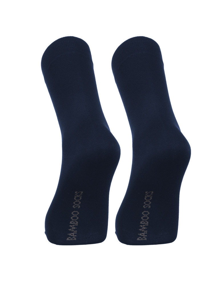 Skarpetki długie - Skarpety męskie bambusowe długie garniturowe GRANATOWY - produkt moraj.pl 2