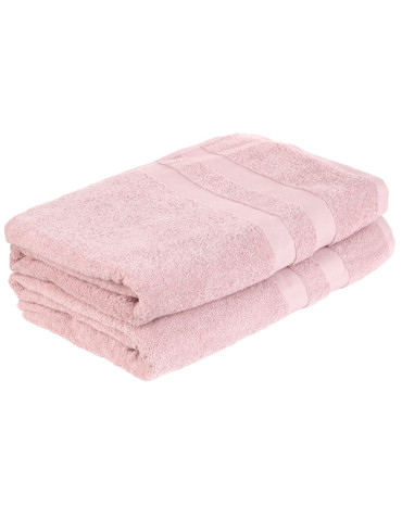 Mały ręcznik bawełniany 100% różowy 50x100 cm 2-pak