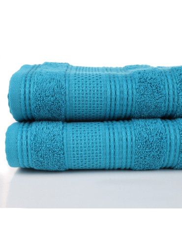 Kąpielowe - Duży ręcznik kąpielowy bawełniany 100% 70x140 cm 2-pak TURKUSOWY - produkt 3