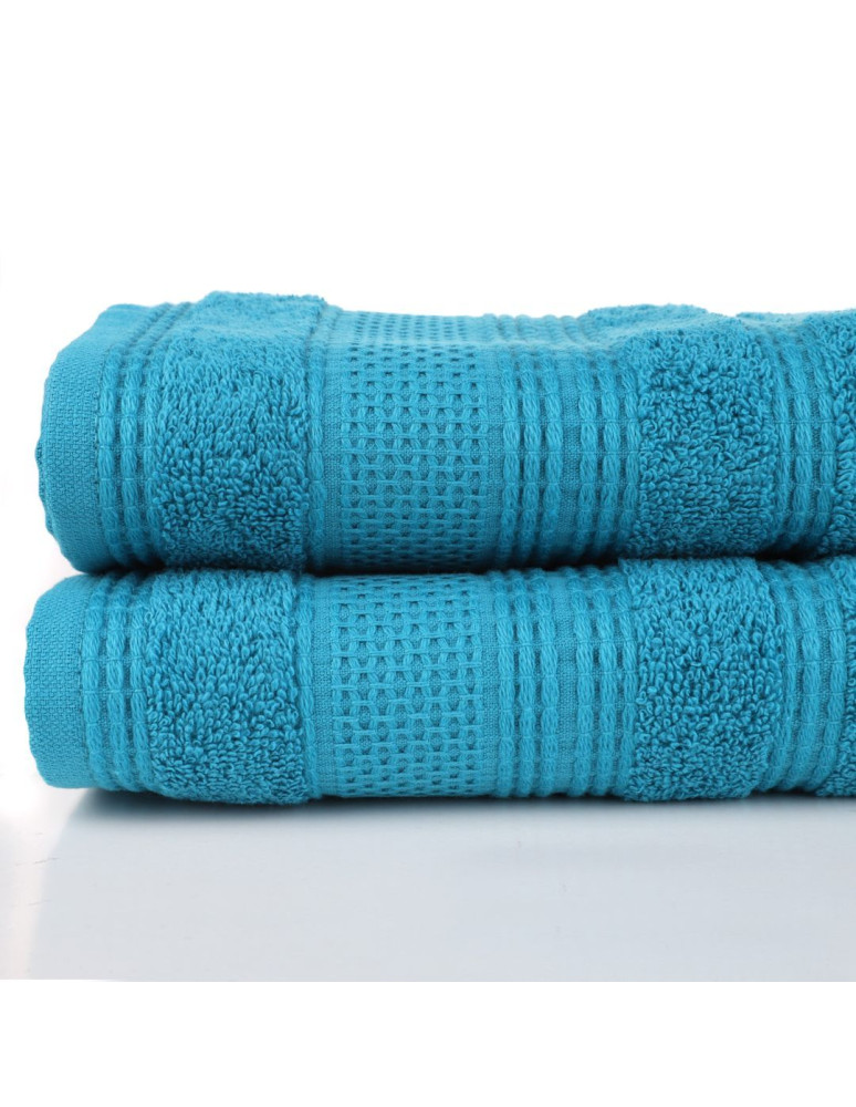 Kąpielowe - Duży ręcznik kąpielowy bawełniany 100% 70x140 cm 2-pak TURKUSOWY - produkt moraj.pl 3