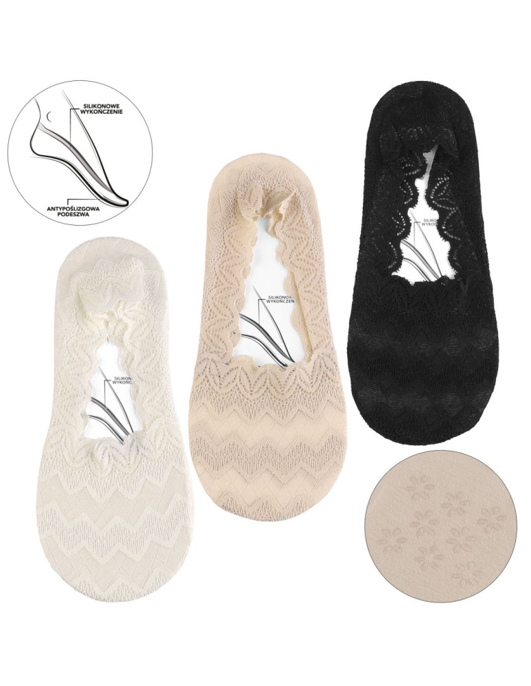 Niskie stopki - Skarpetki niskie stopki damskie koronkowe WZÓR - produkt moraj.pl 1